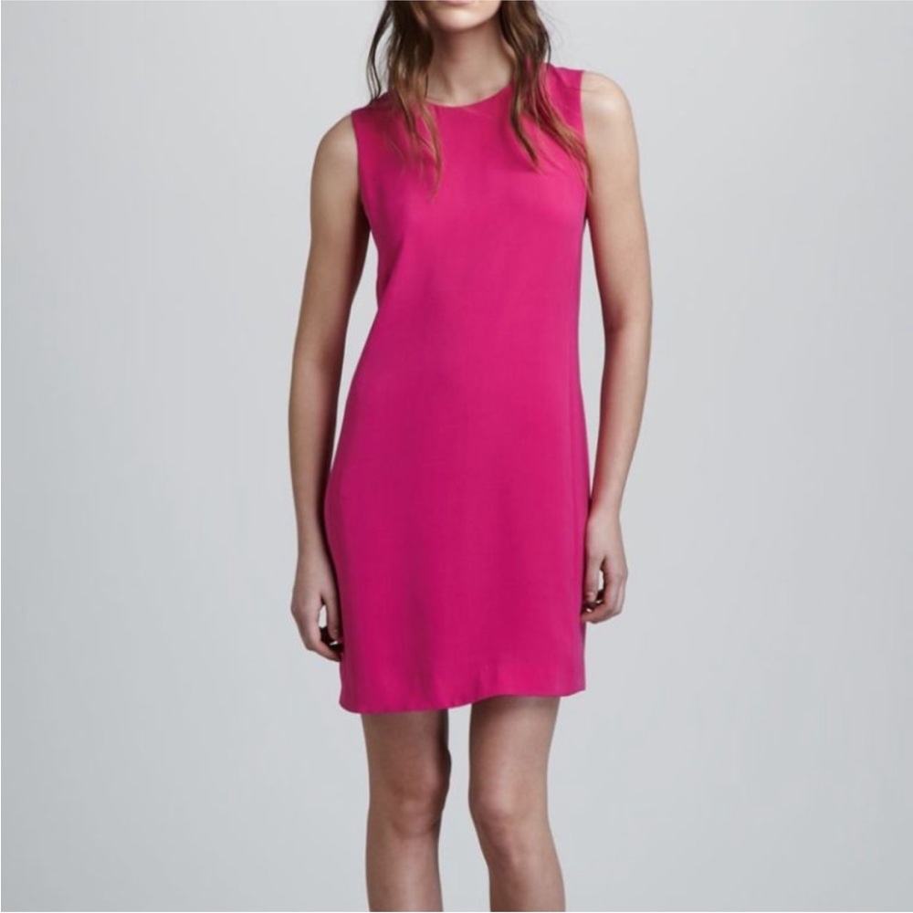 Vince Pink 100% Silk Shift Dress